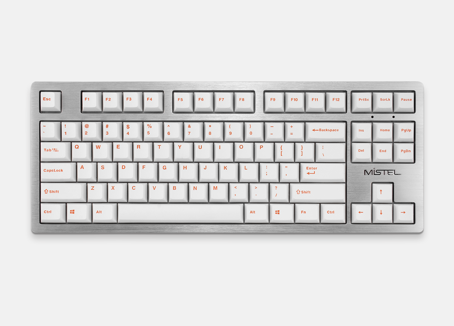 White / Orange Keycap Set